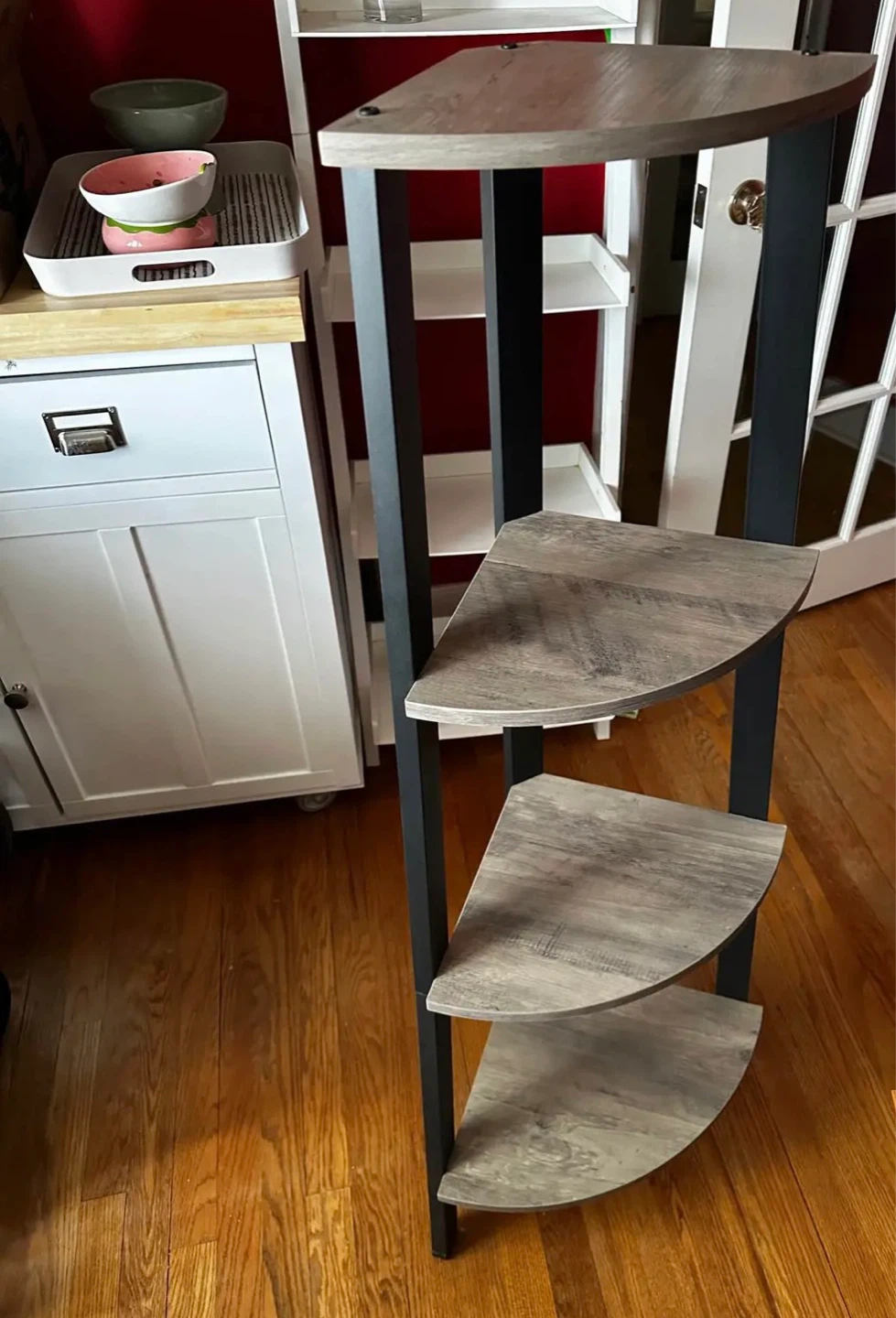 Corner Shelf Unit - 4 Tier Wood Look - photo 2