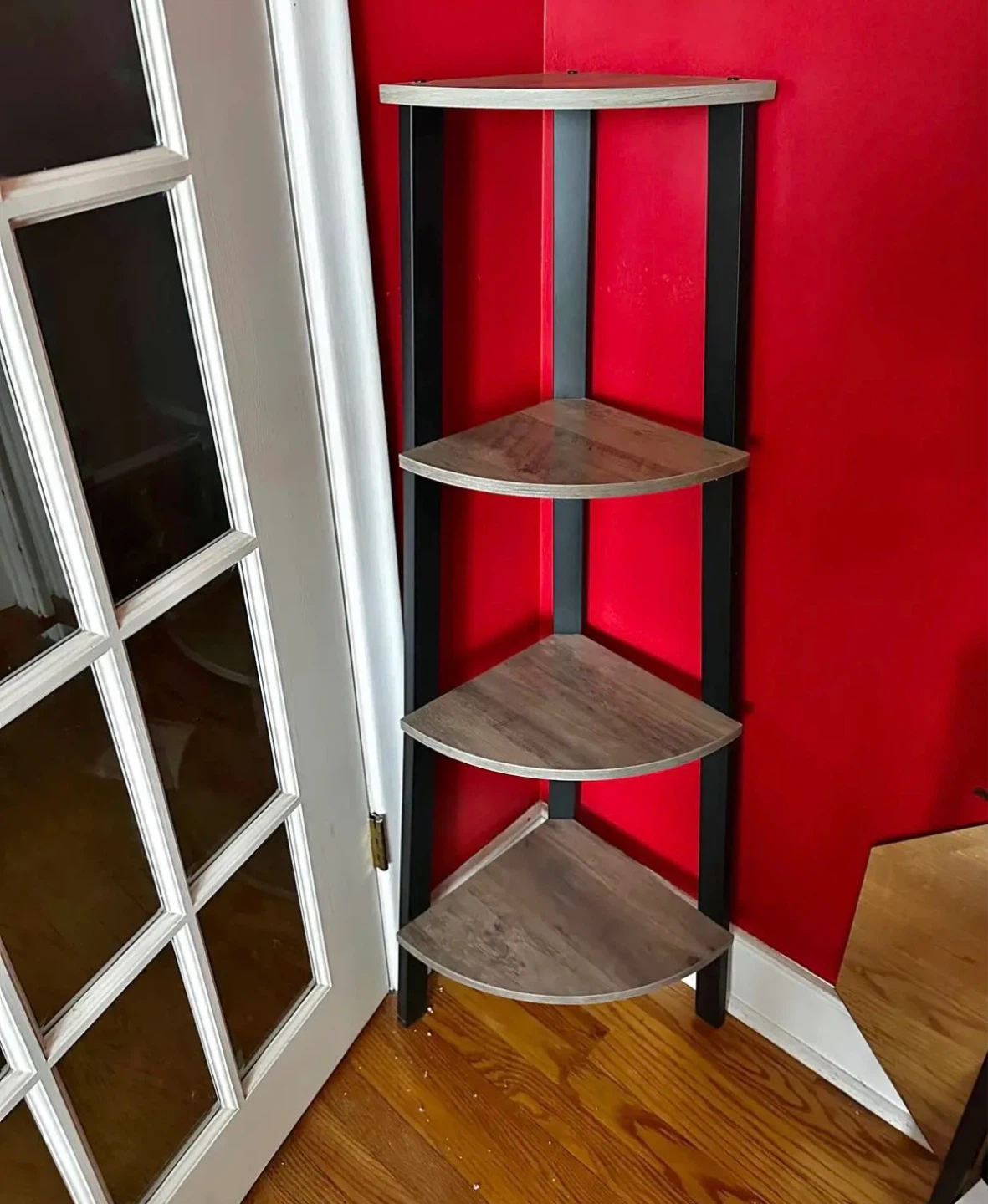 Corner Shelf Unit - 4 Tier Wood Look