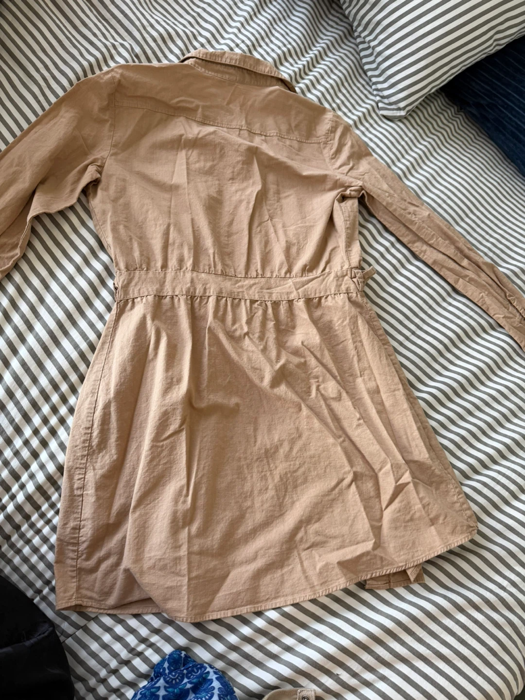 H&M Tan Utility Shirt Dress - photo 2