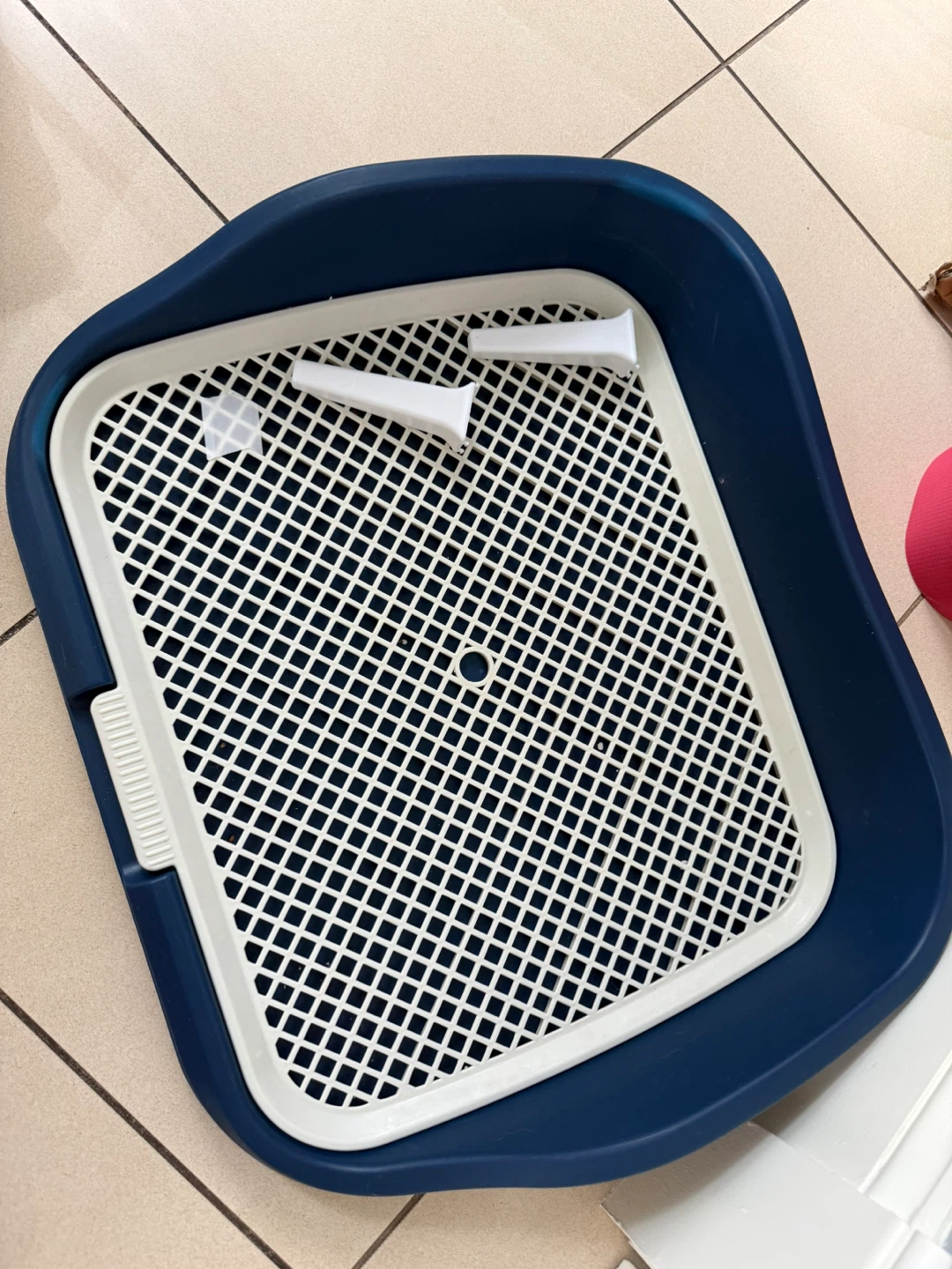 Blue Pet Litter Box with Grate