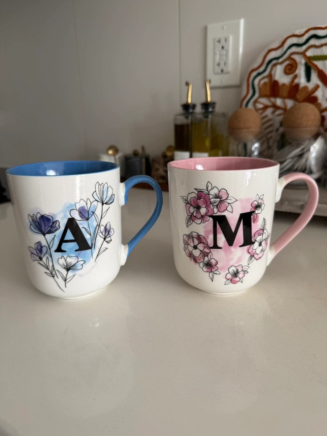 Set of 2 Letter Mugs (A and M)