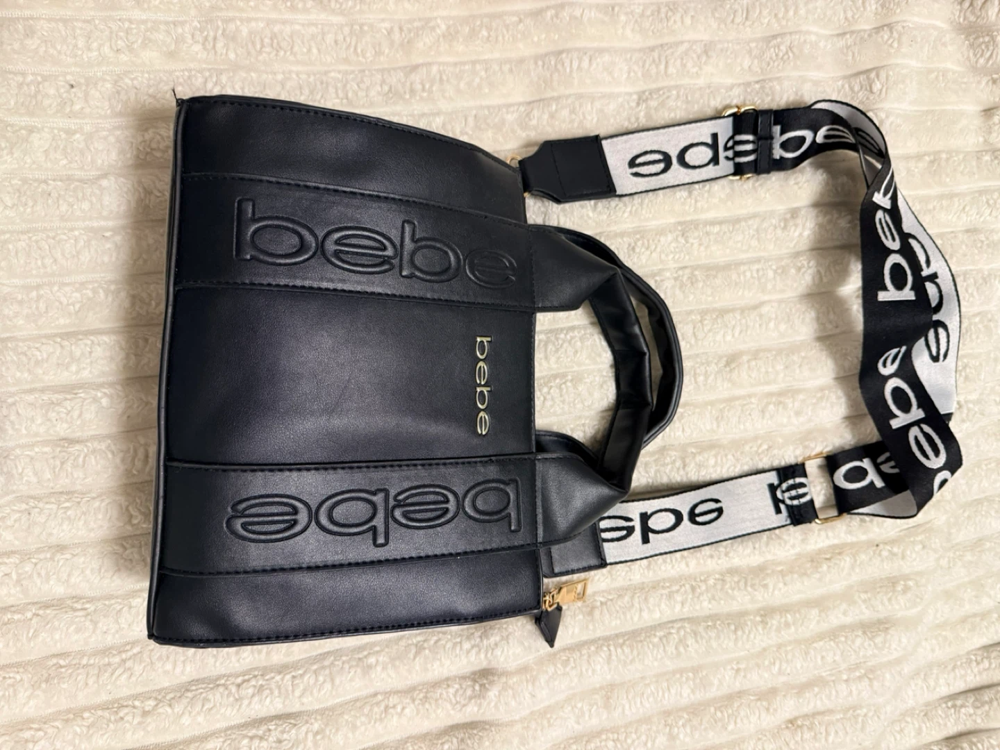 Bebe Black Handbag with Strap