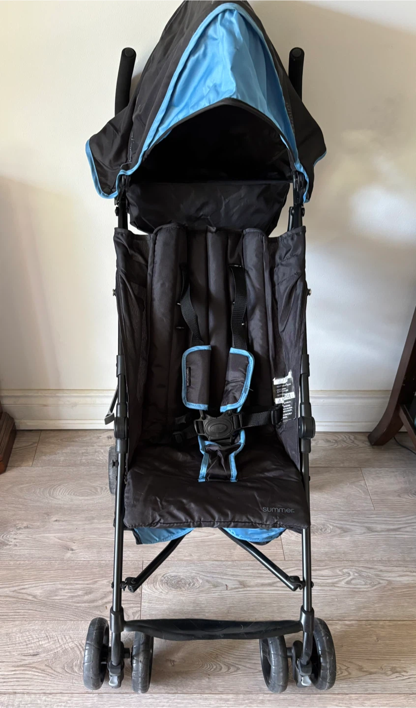 Summer Infant 3Dmini Convenience Stroller - Black/Dusty Blue