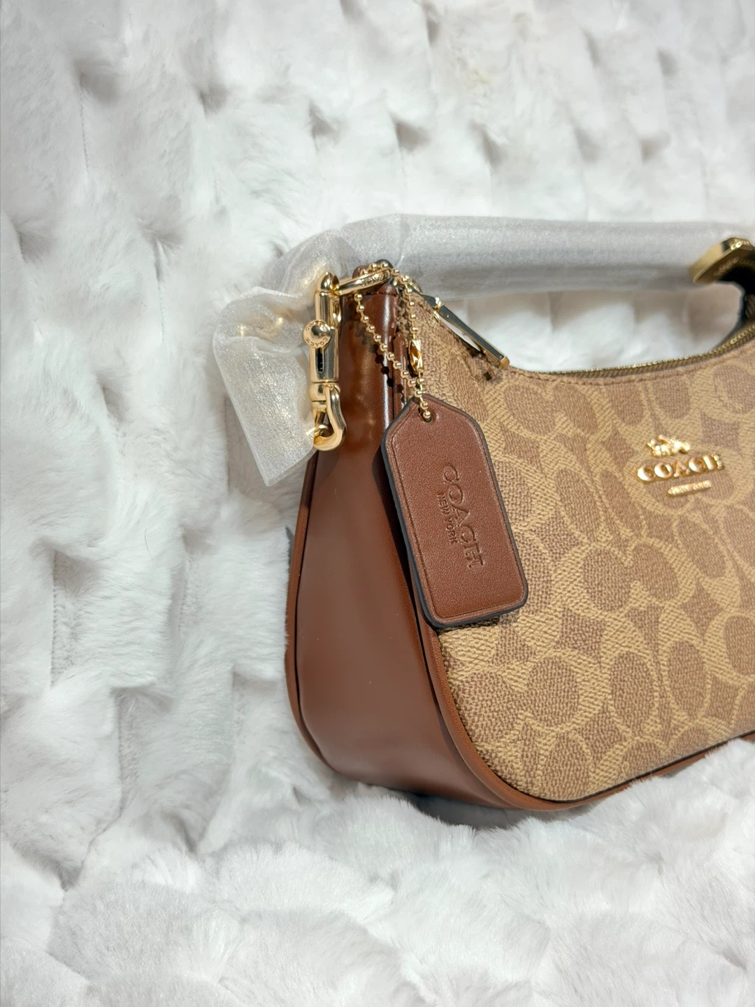 🔥 Coach Teri Shoulder Bag | Brown Leather ✨ - photo 3