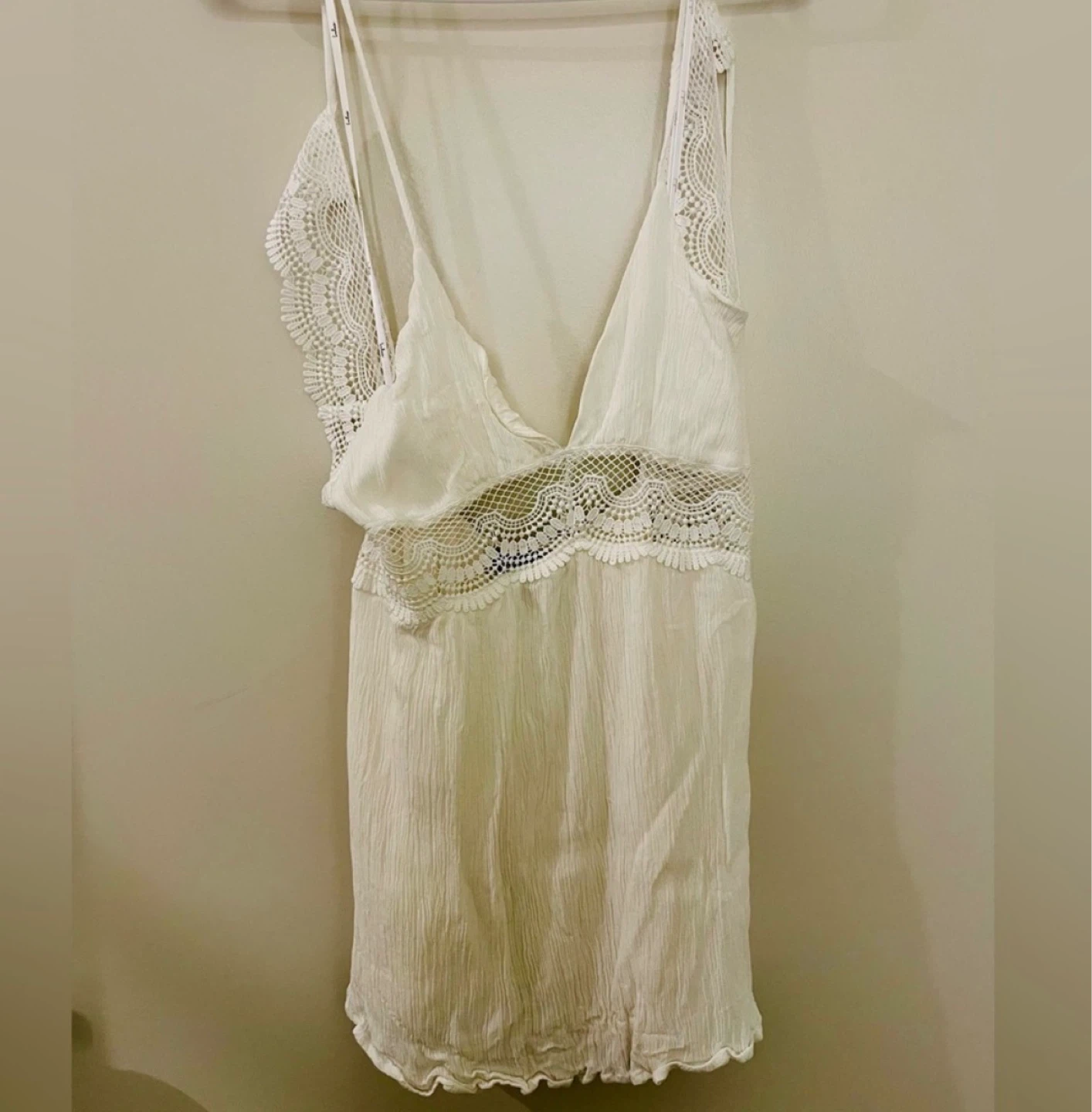Lulus White Crochet Lace Mini Dress