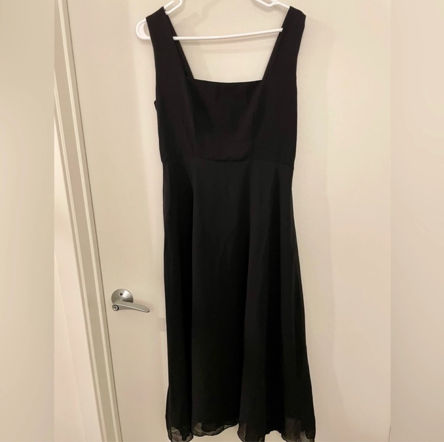Commense Elegant Black Sleeveless A Line Midi Dress