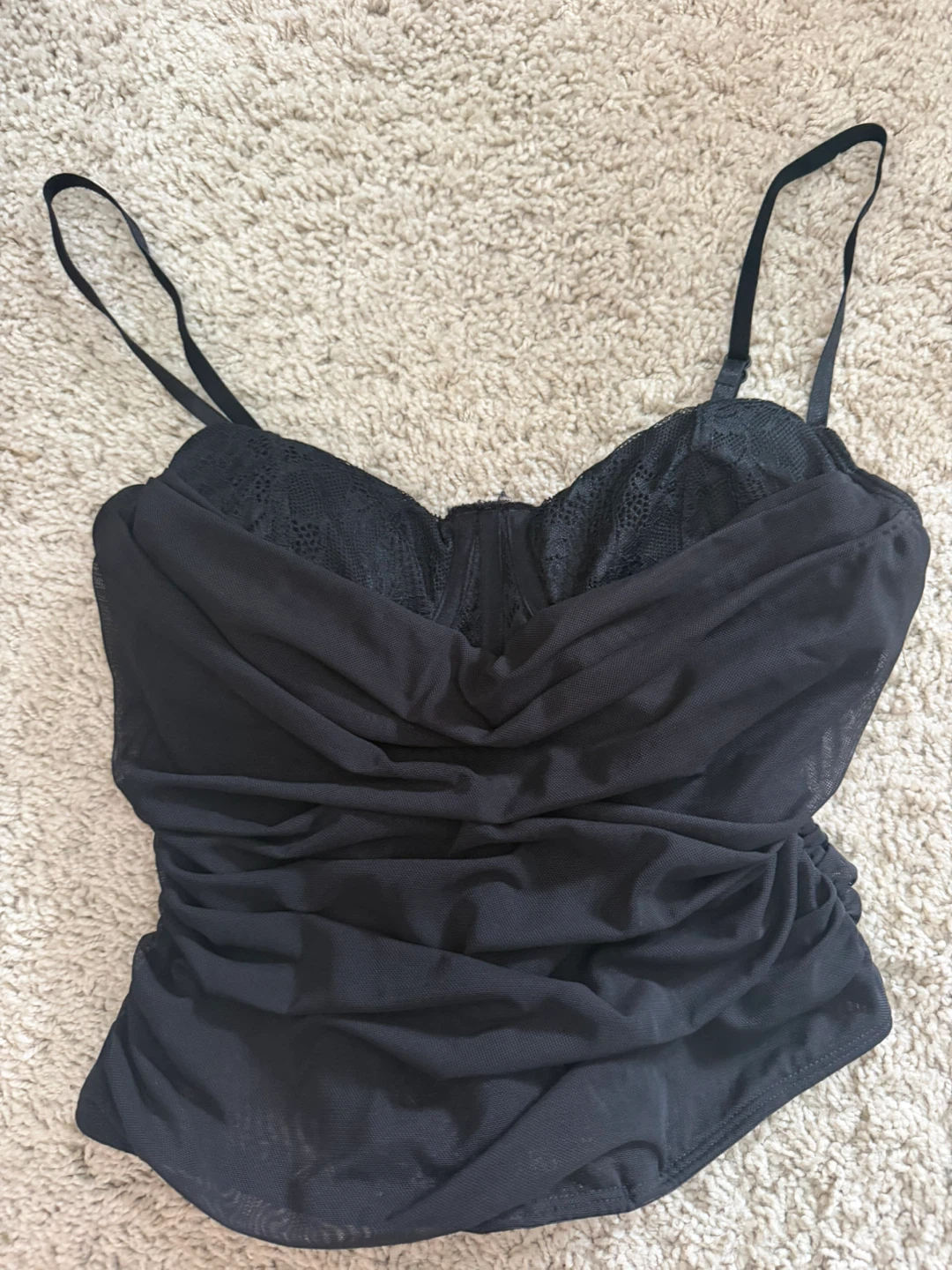 Garage Black Lace and Mesh corset