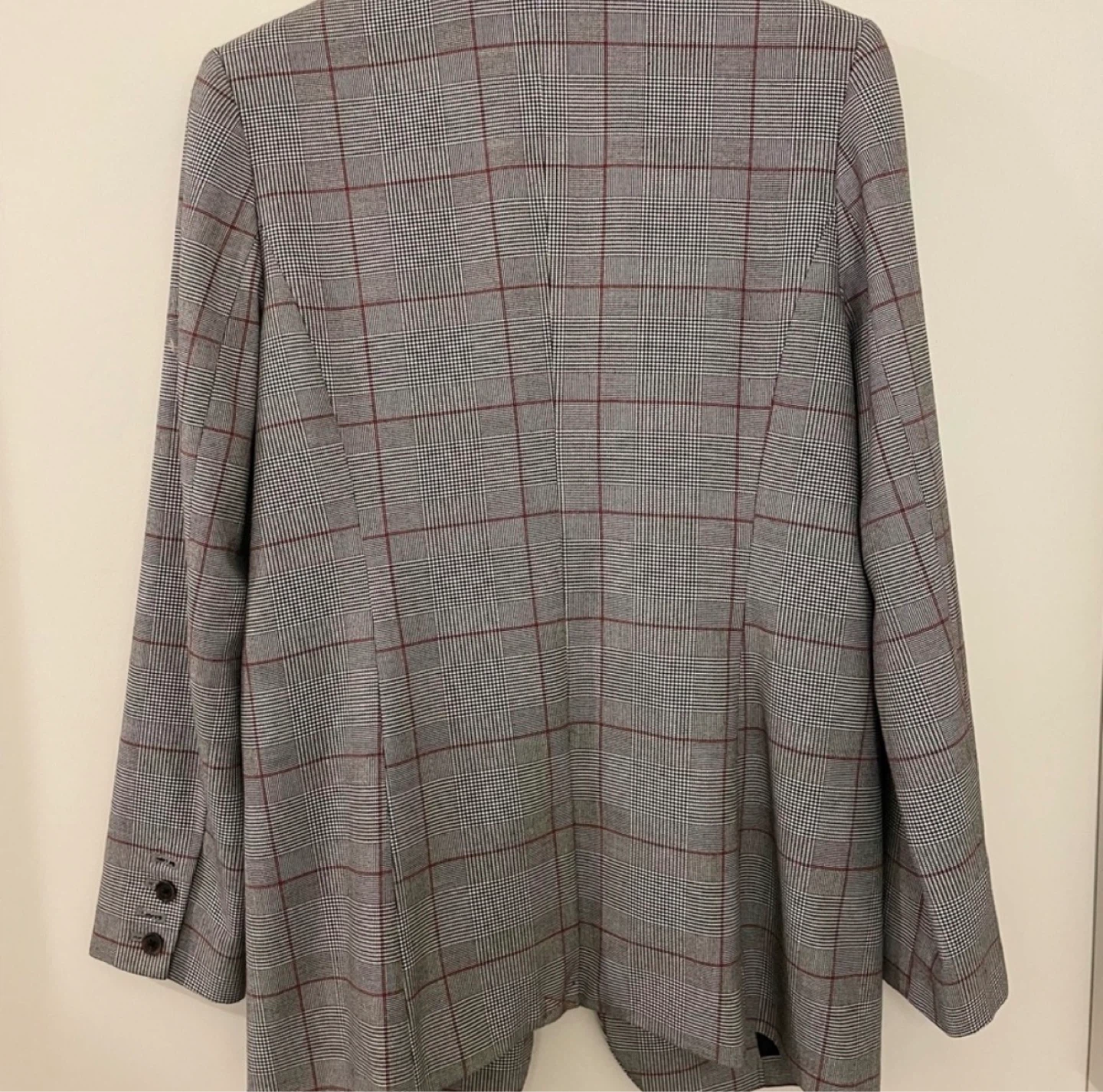 A New Day Gray Plaid Boyfriend Blazer - photo 2