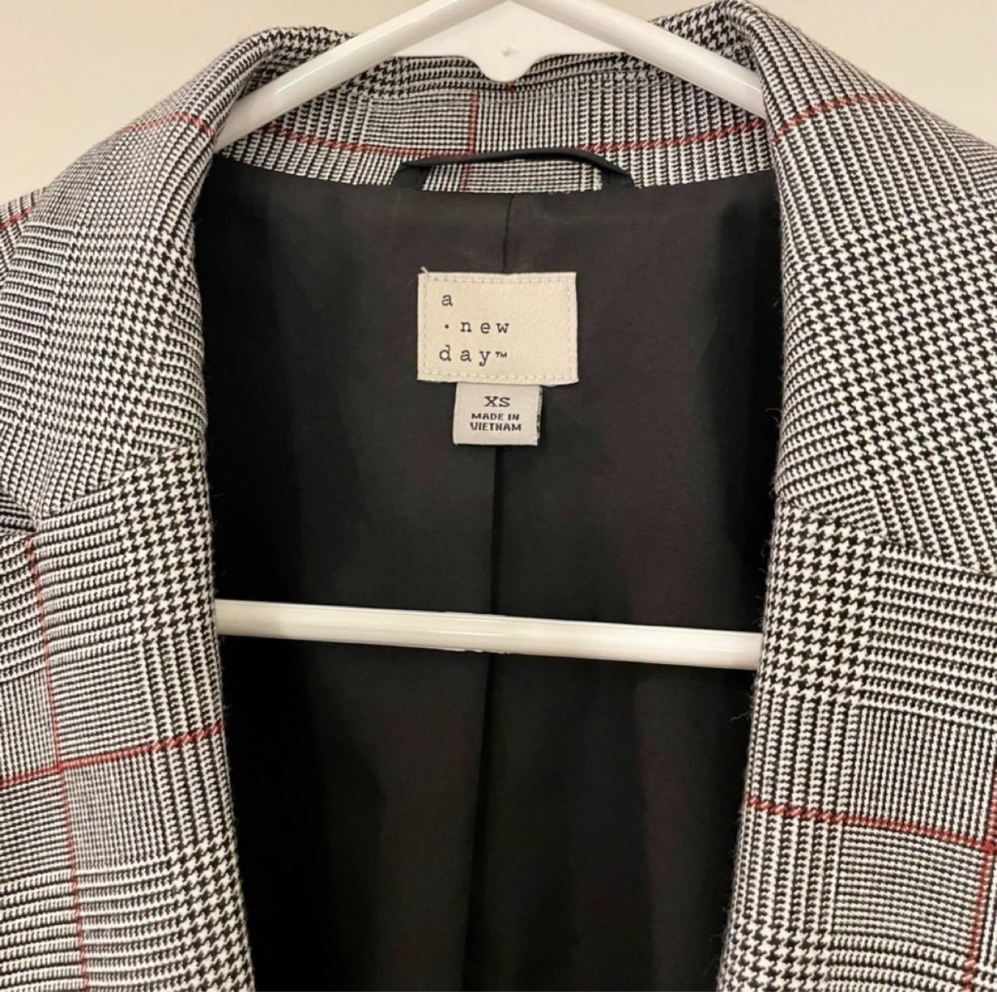 A New Day Gray Plaid Boyfriend Blazer - photo 3