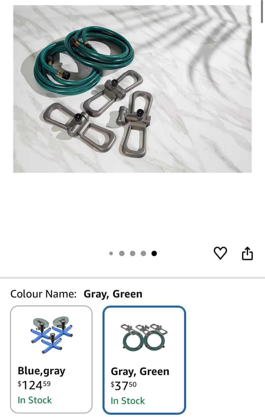 3-Piece Lawn Sprinkler System Set - Gray & Green - photo 2