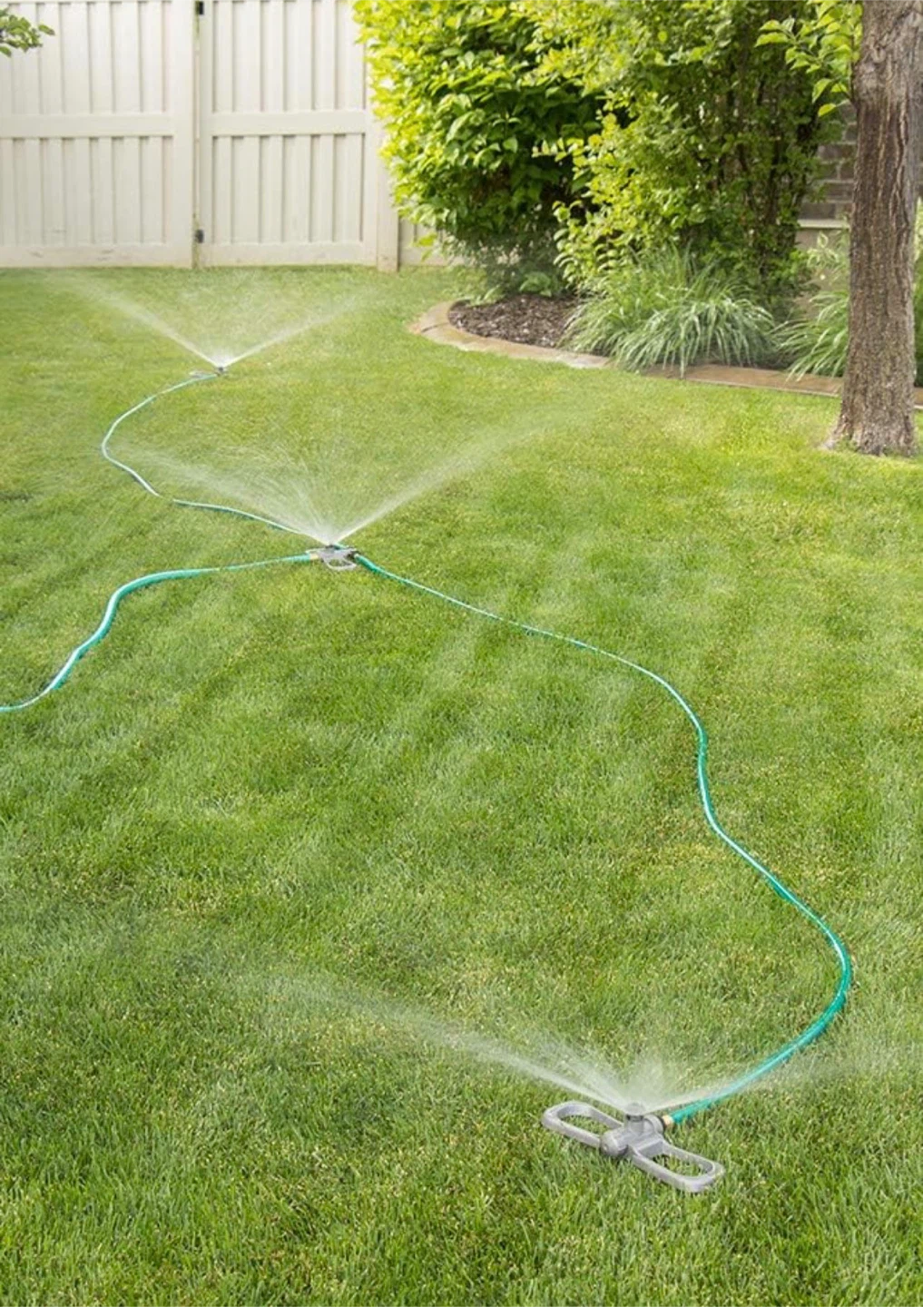 3-Piece Lawn Sprinkler System Set - Gray & Green