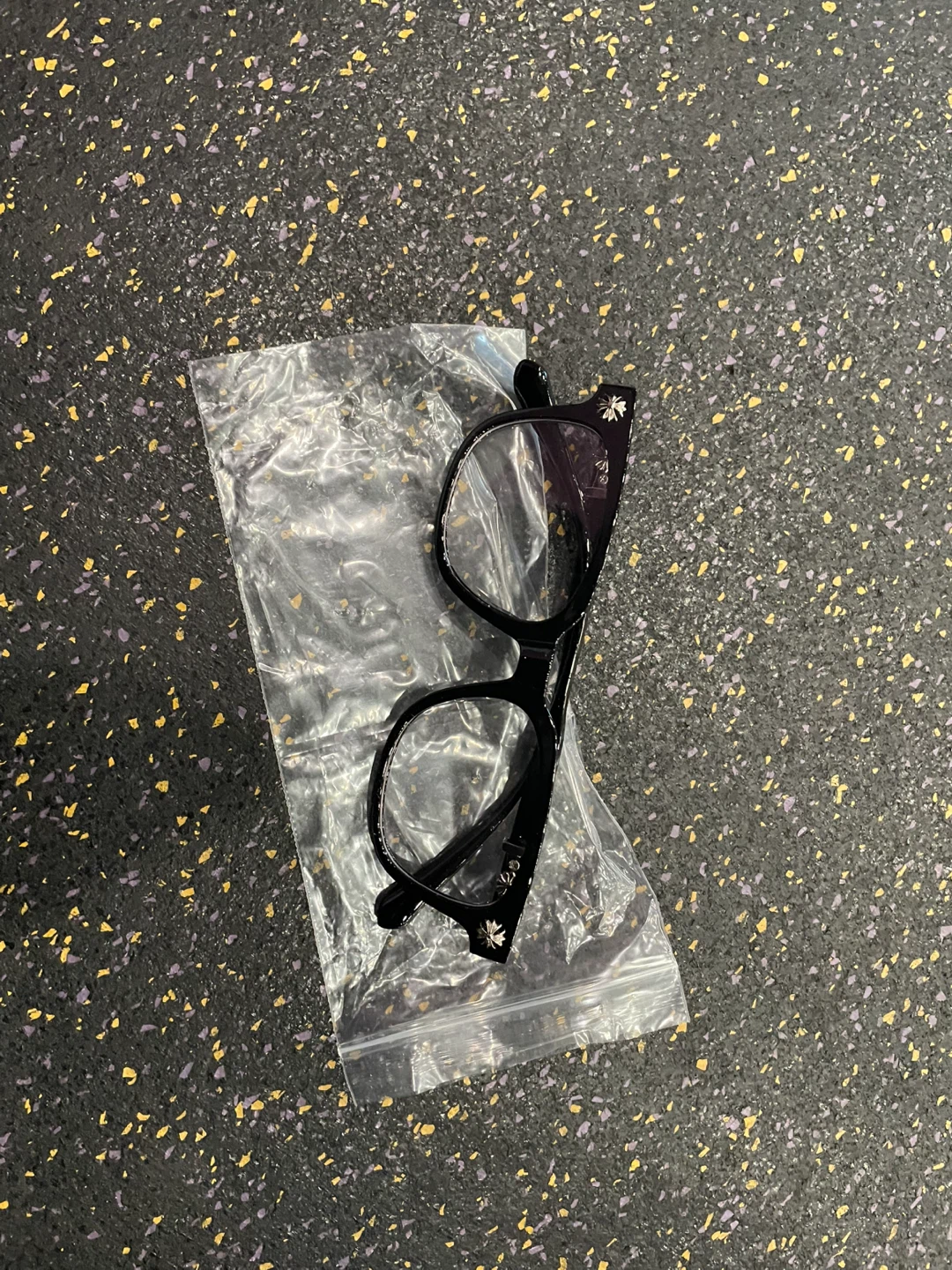Chrome heart glasses