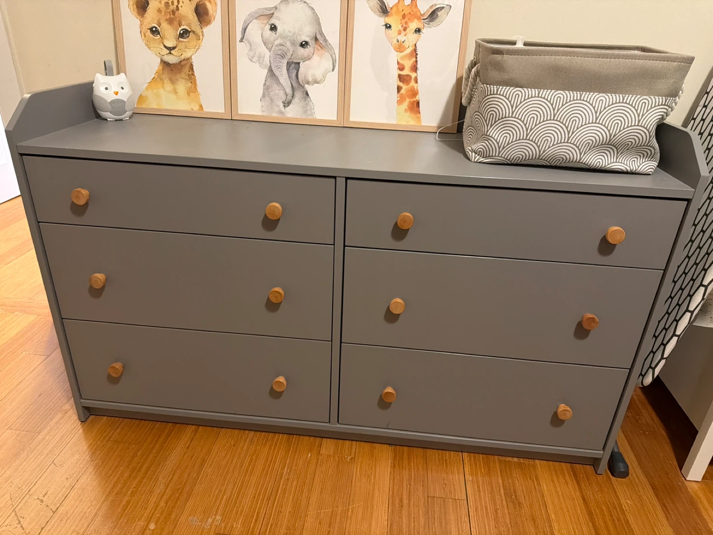 Grey 6-Drawer Dresser