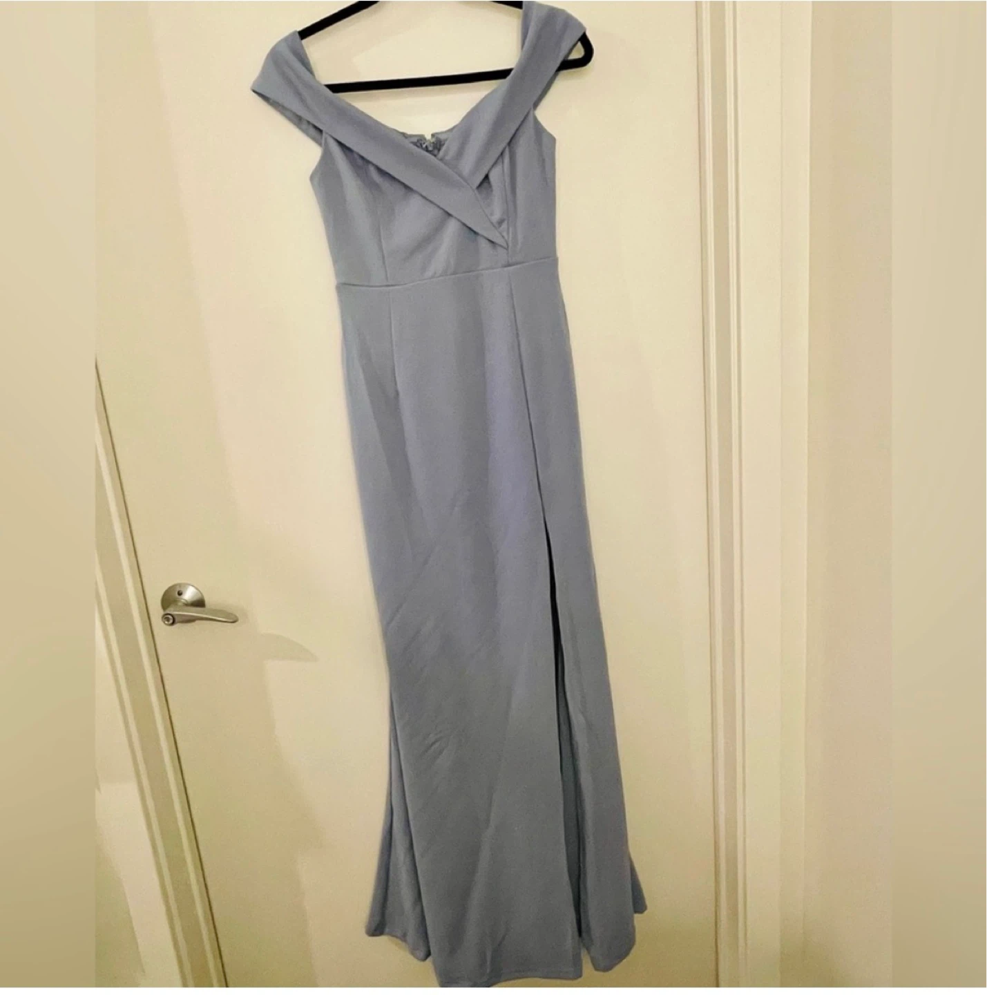 Lulus Blue Off-the-Shoulder Maxi Dress Size S