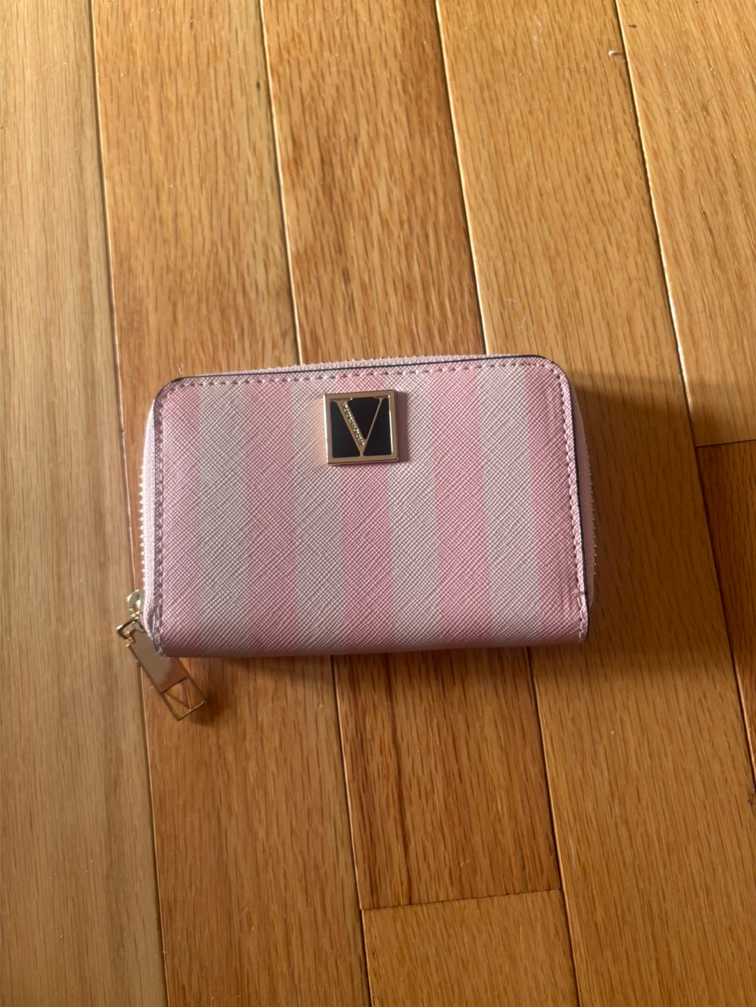 Victoria's Secret Pink Striped Zip Wallet