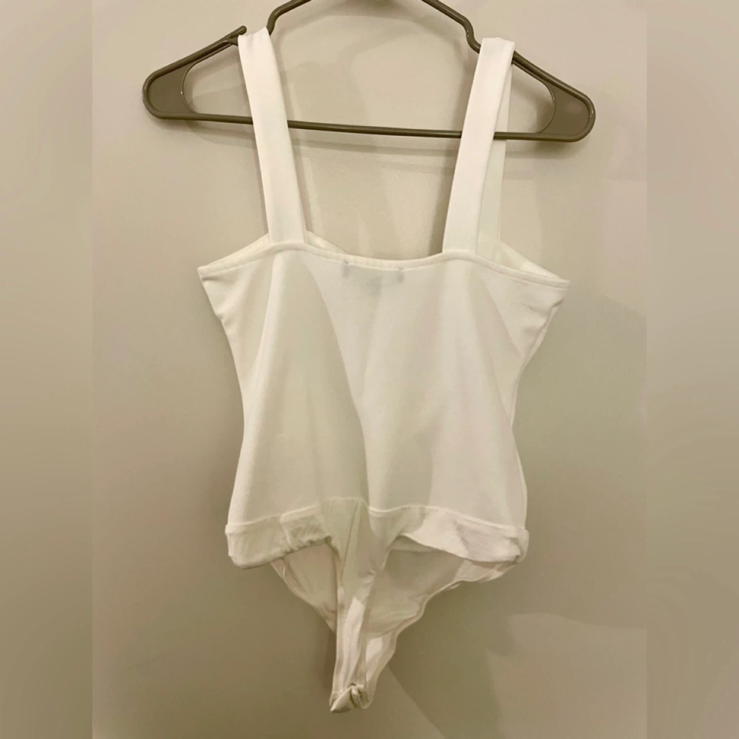 Lulus White Square Neck Bodysuit - Medium - photo 2