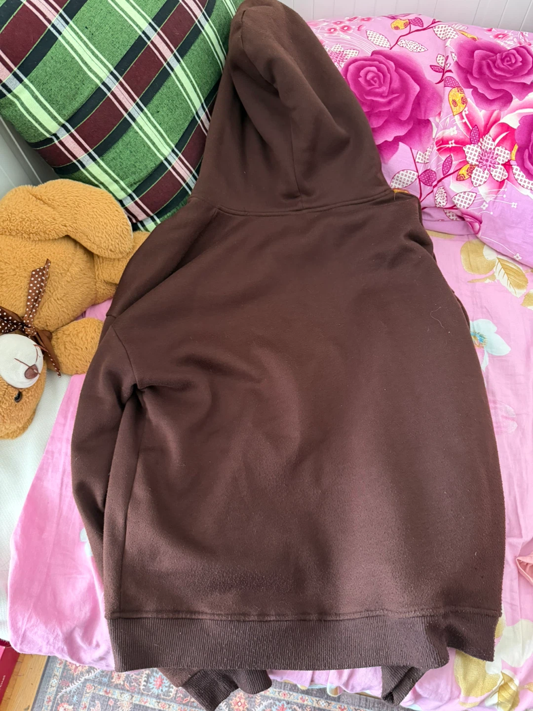 Brown Rhinestone Skeleton Zip-Up Hoodie - photo 2