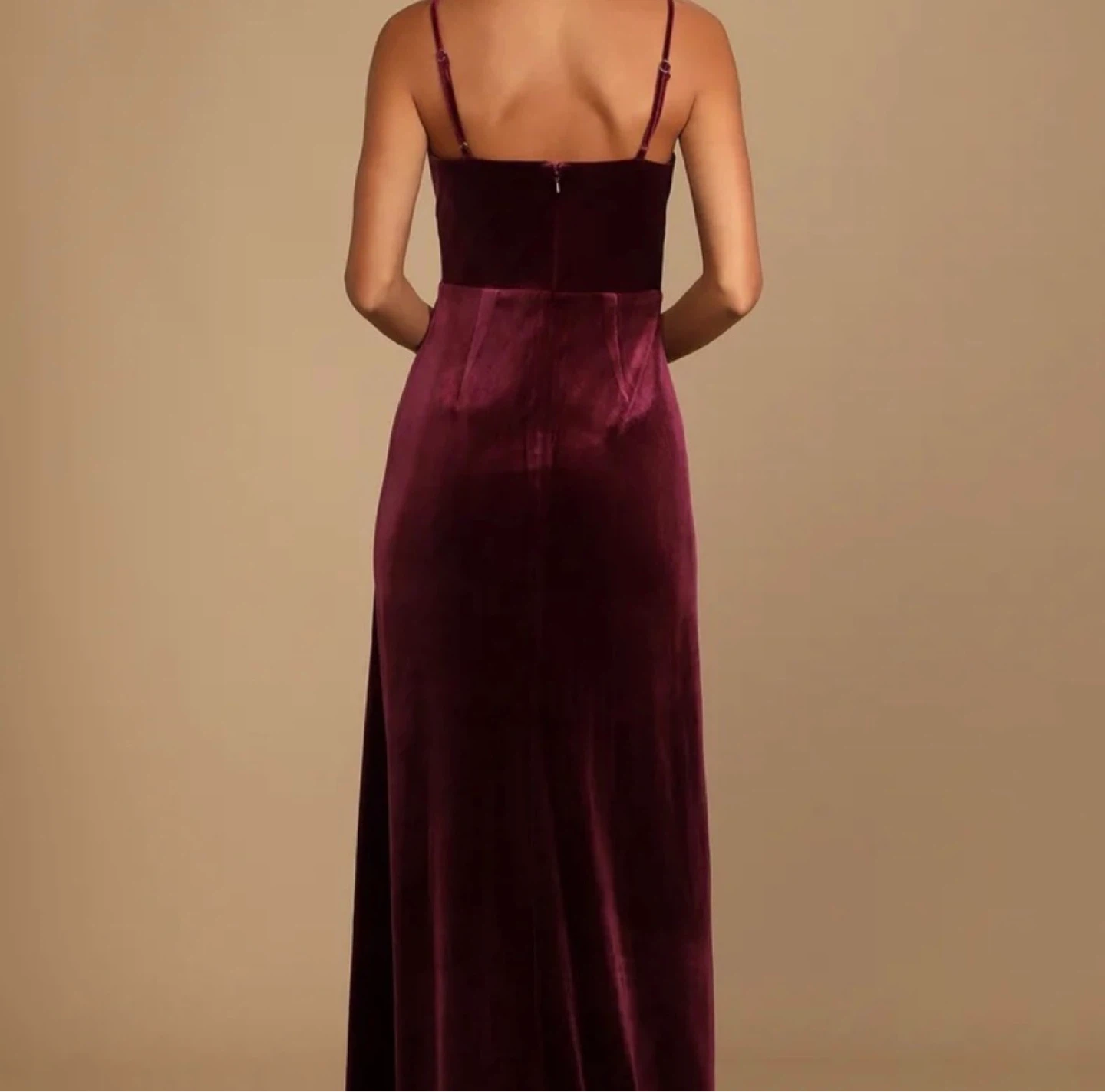 Lulus Velvet Maxi Dress Burgundy Size S - photo 4