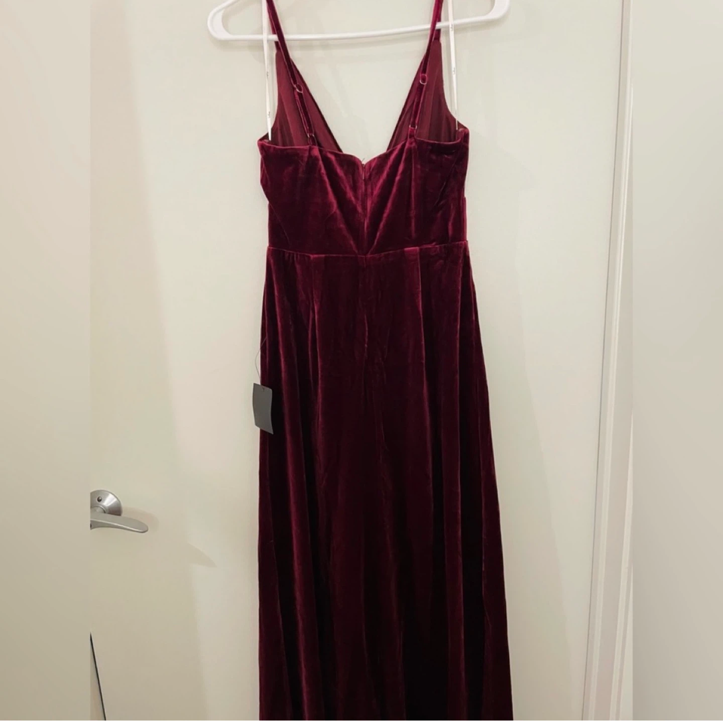 Lulus Velvet Maxi Dress Burgundy Size S - photo 2