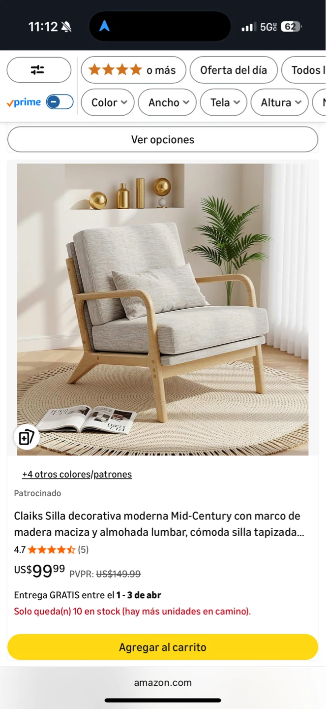 Claiks Mid-Century Accent Chair