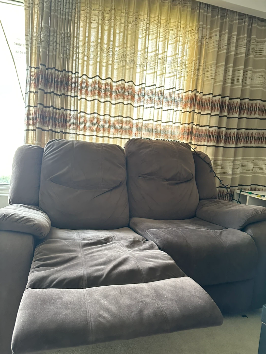Brown Sectional Recliner Sofa