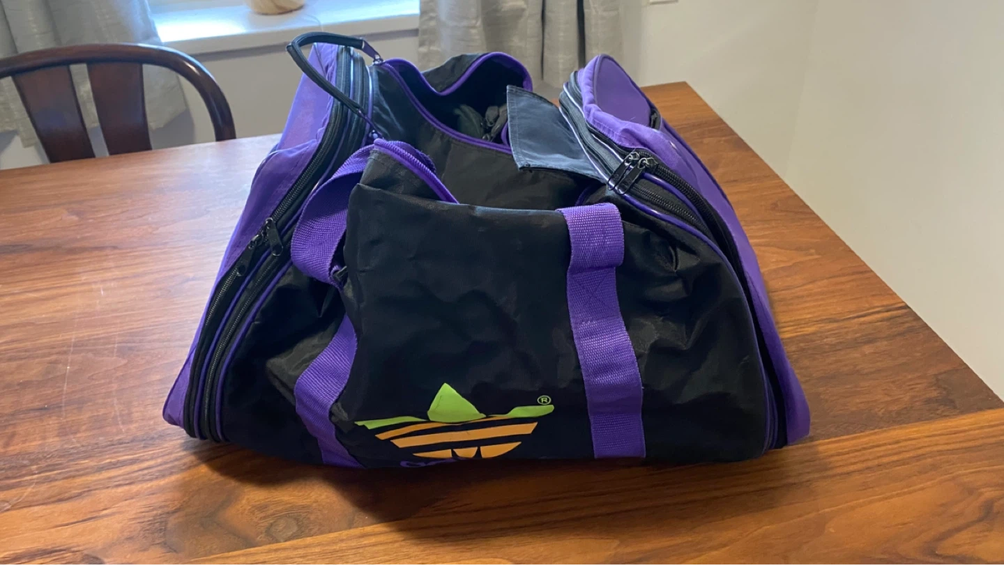Adidas Black & Purple Duffel Bag - photo 5