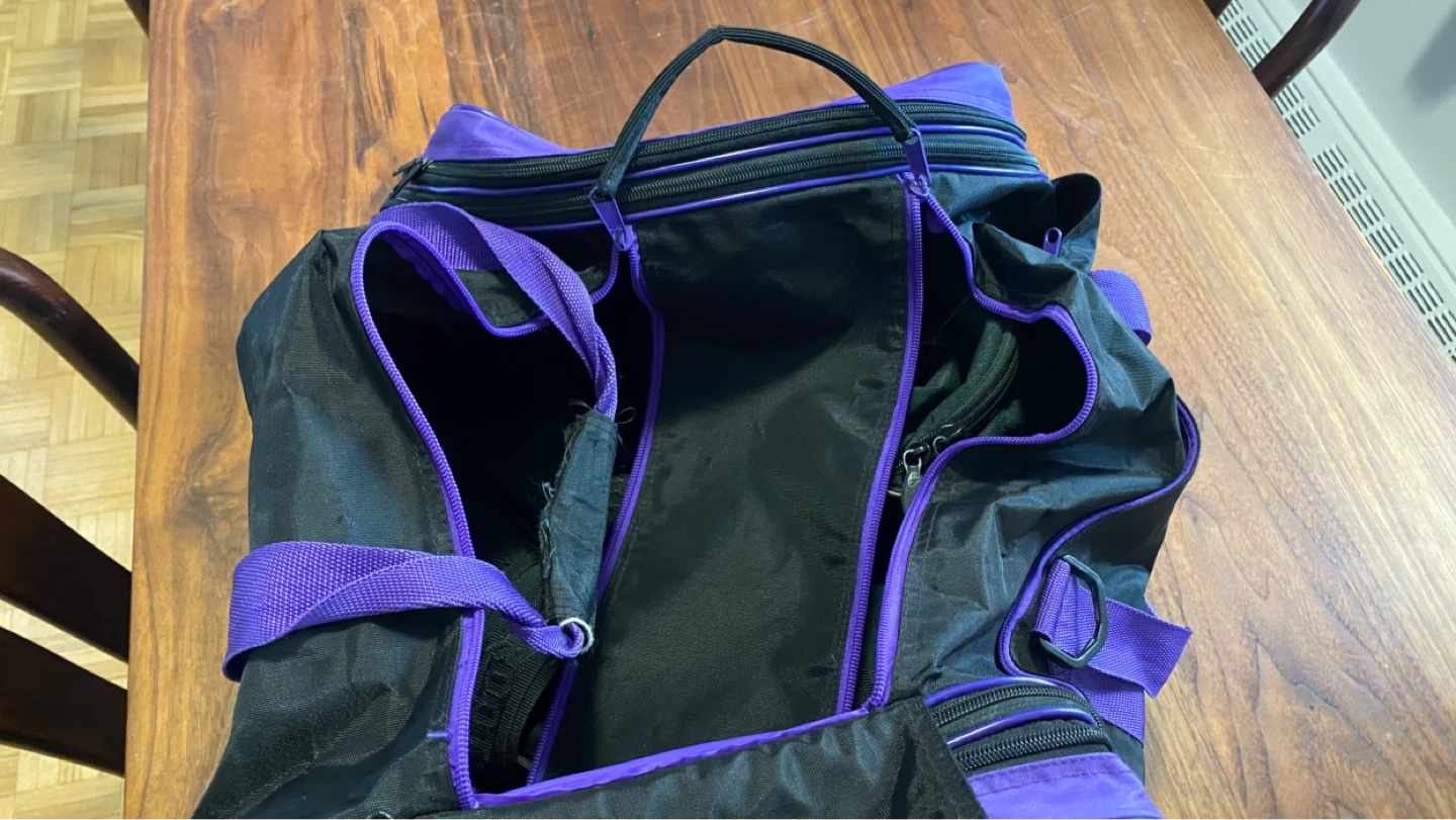 Adidas Black & Purple Duffel Bag - photo 3