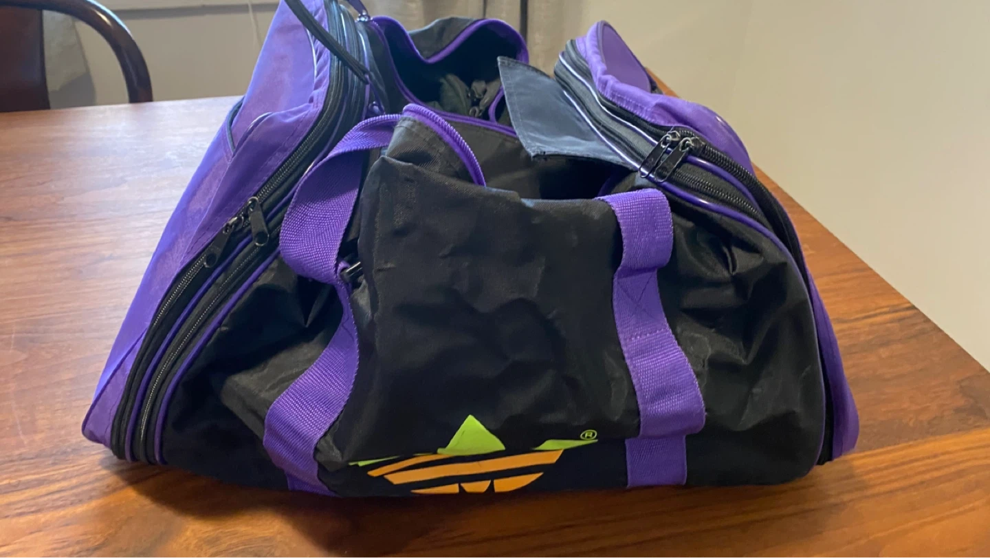 Adidas Black & Purple Duffel Bag - photo 4