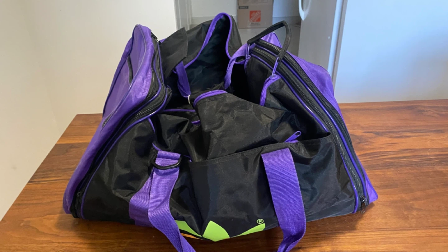 Adidas Black & Purple Duffel Bag - photo 2