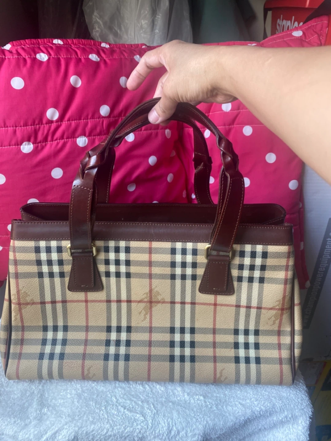 Burberry Nova Check Leather Tote Bag - photo 3