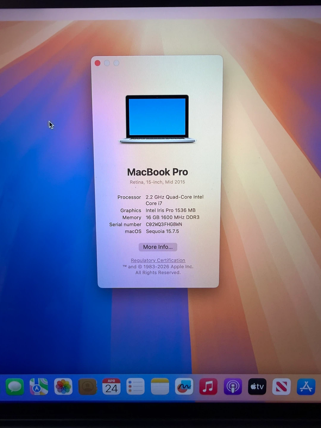 Apple MacBook Pro 15-inch Retina Intel Core i7 - photo 2
