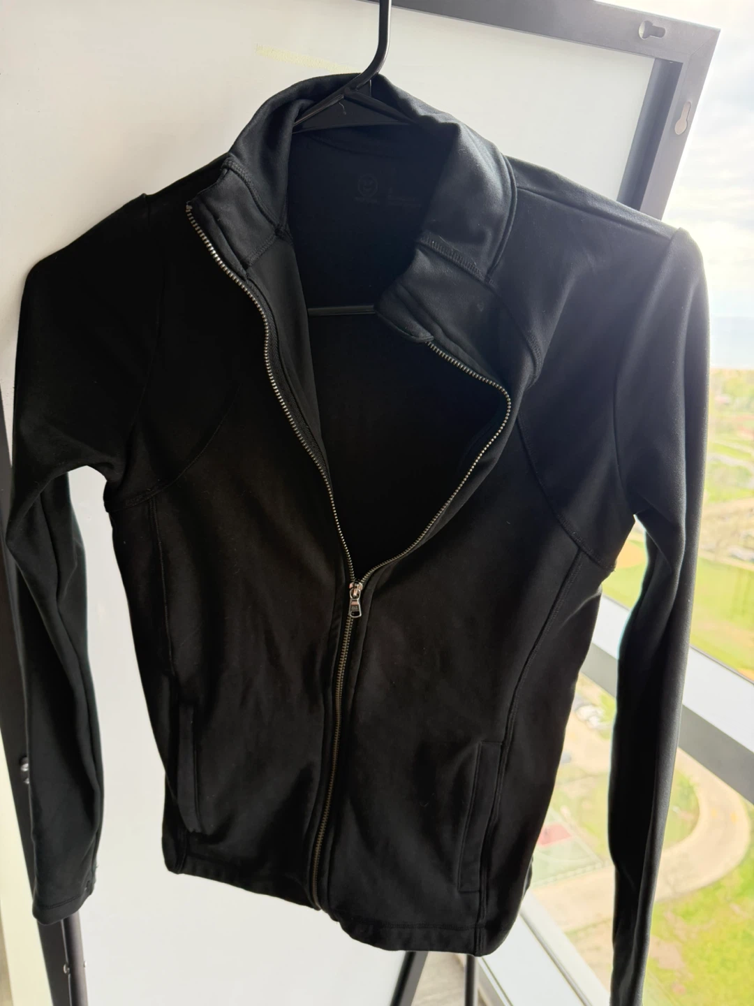Gilly Hicks Black Fitted Zip-Up Jacket