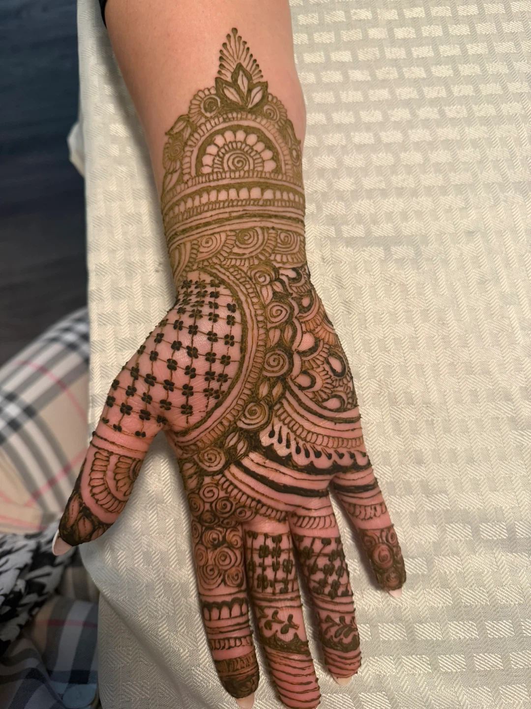 Intricate Henna Hand Tattoo Design