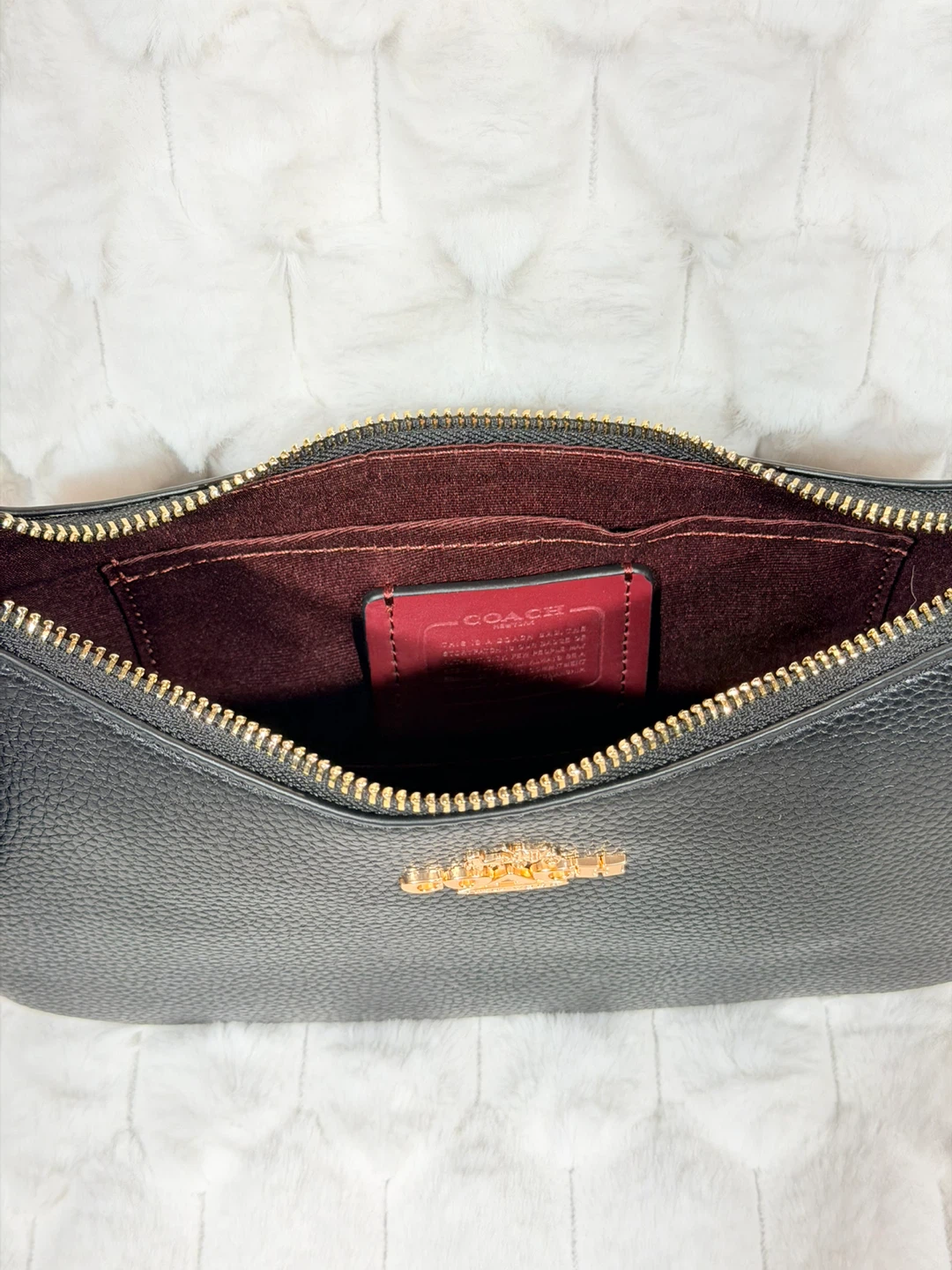 🖤Coach Teri Shoulder Bag Black Pebbled Leather ✨ - photo 5