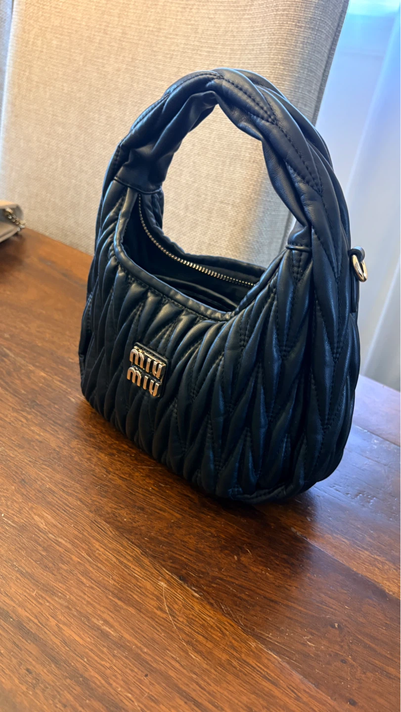 Miu Miu Black Quilted Handbag  Bag