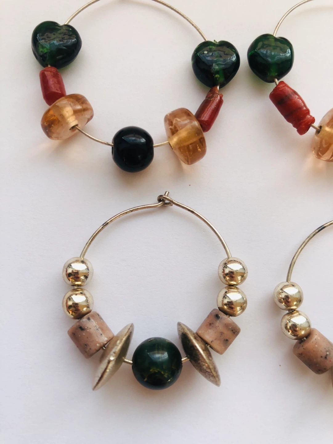 Handmade Hoop Earrings with Beads - photo 3