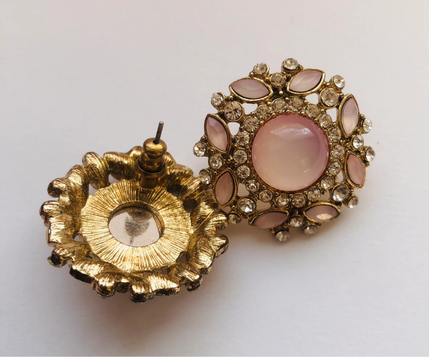Gold Tone Round Stud Earrings - photo 2