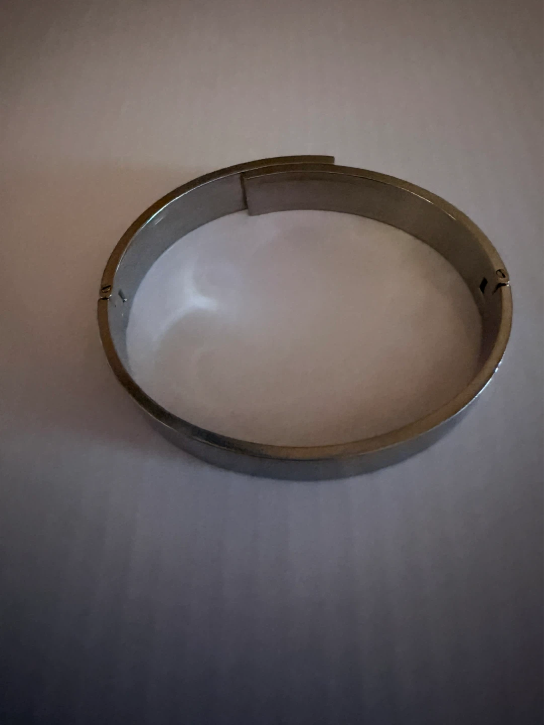 Michael Kors Silver Tone Pavé Hinged Bangle Bracelet