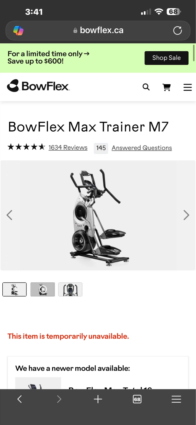 Bowflex Max Trainer M7 Elliptical