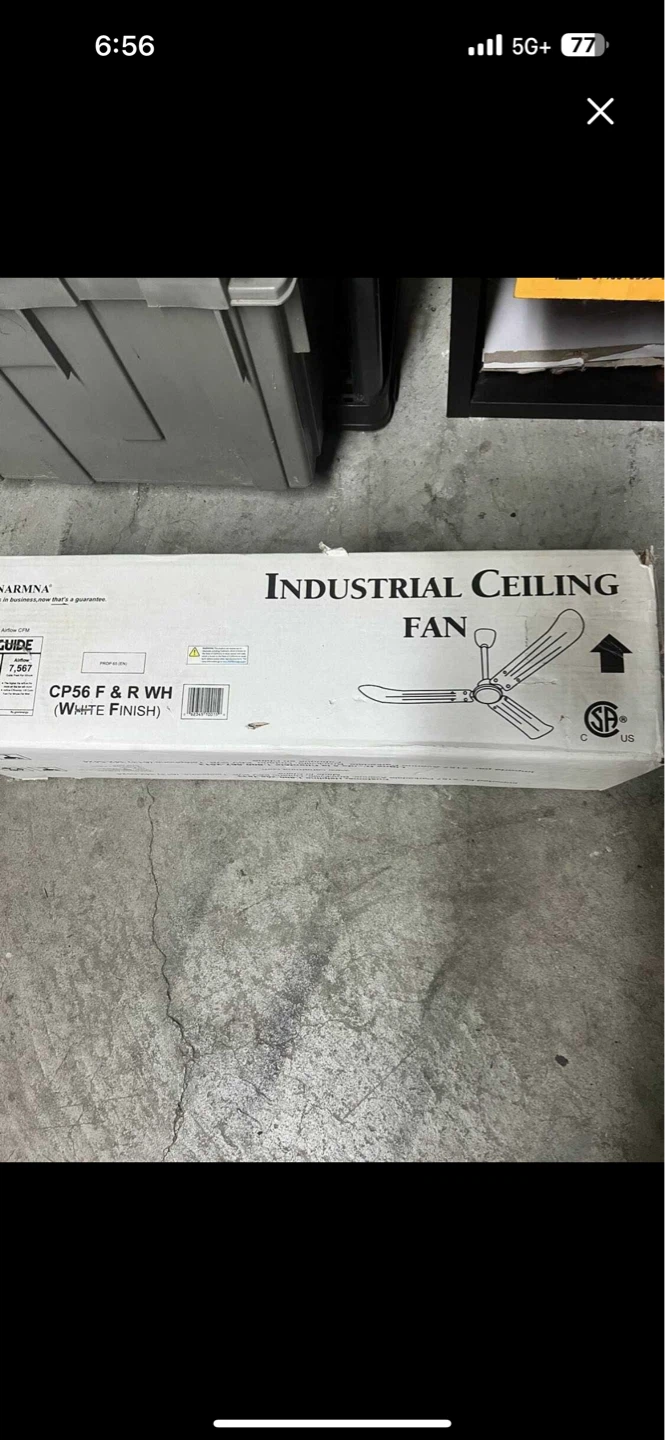 Canadian Tire Industrial Ceiling Fan CP56 F & R WH - photo 2