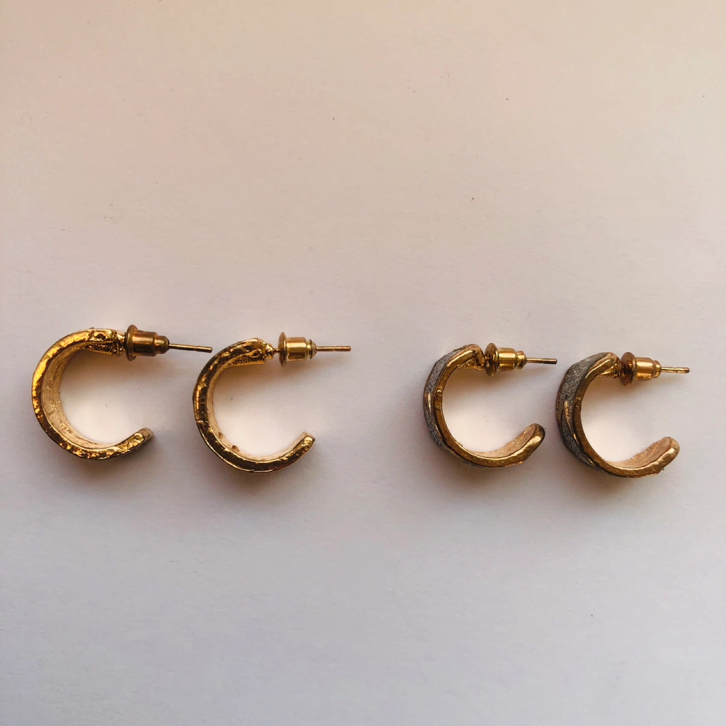 Sparkly Gold Hoop Earrings