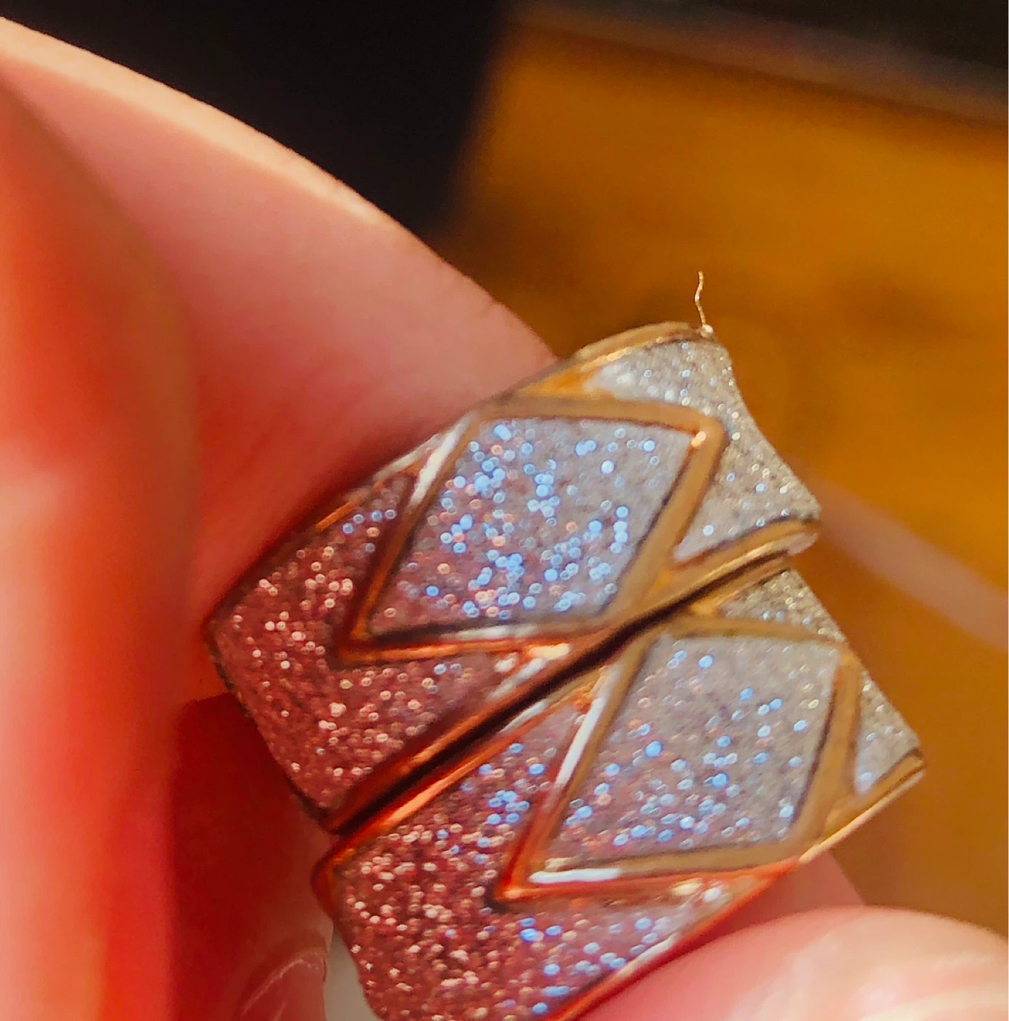 Sparkly Gold Hoop Earrings - photo 4