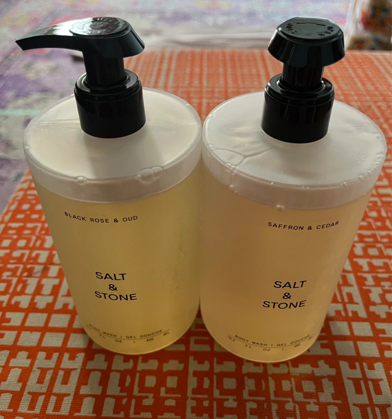 Salt & Stone Body Wash - Black Rose & Oud and Saffron & Cedar