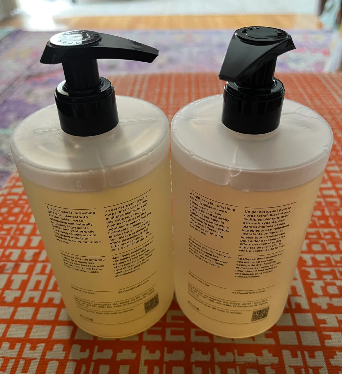 Salt & Stone Body Wash - Black Rose & Oud and Saffron & Cedar - photo 2