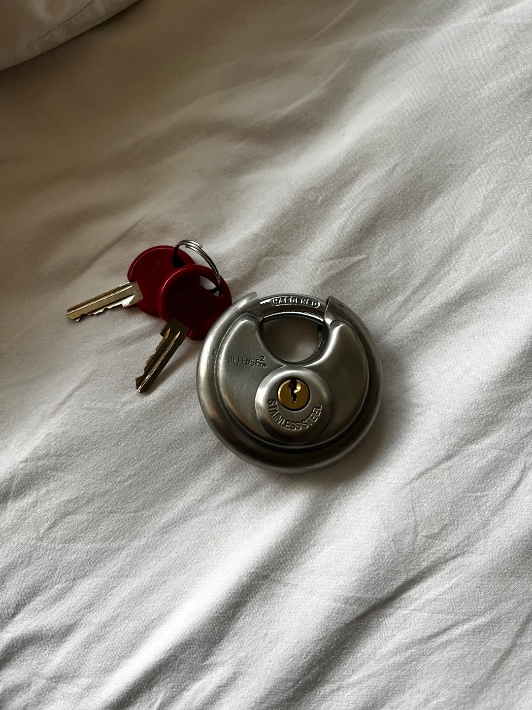Defense Platinum Stainless Steel Disc Lock with 2 Keys - photo 2
