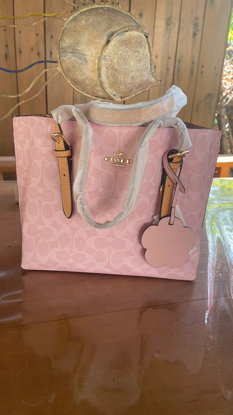 Coach Pink Signature Tote Bag