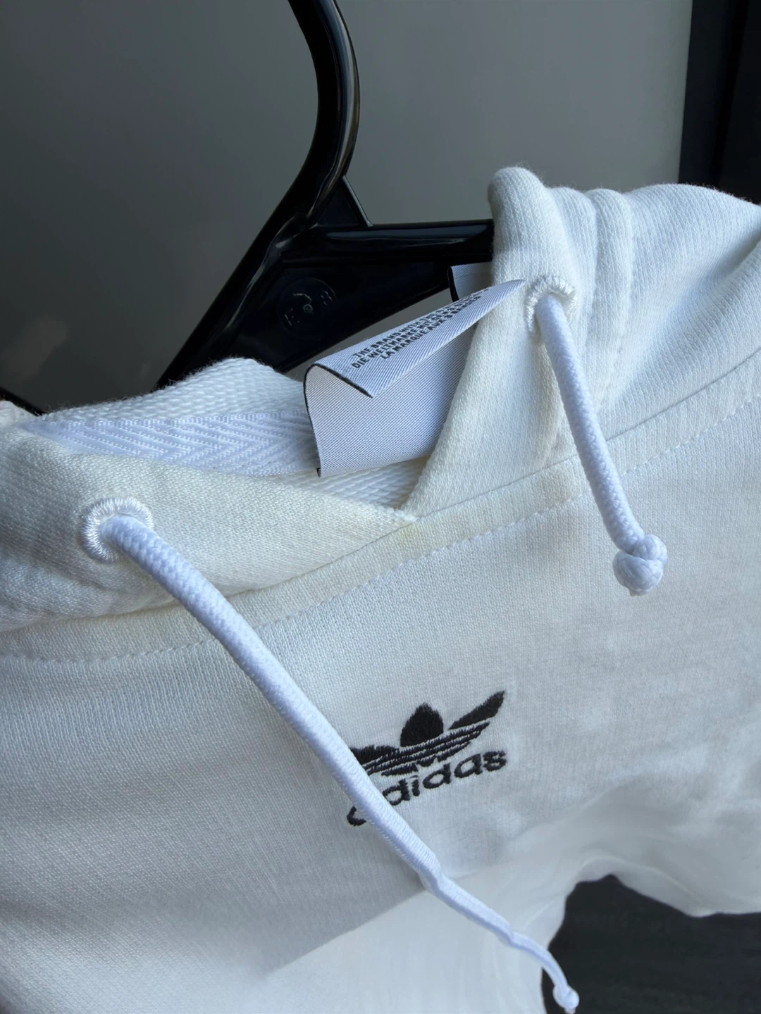 White Adidas Cropped Hoodie - photo 4