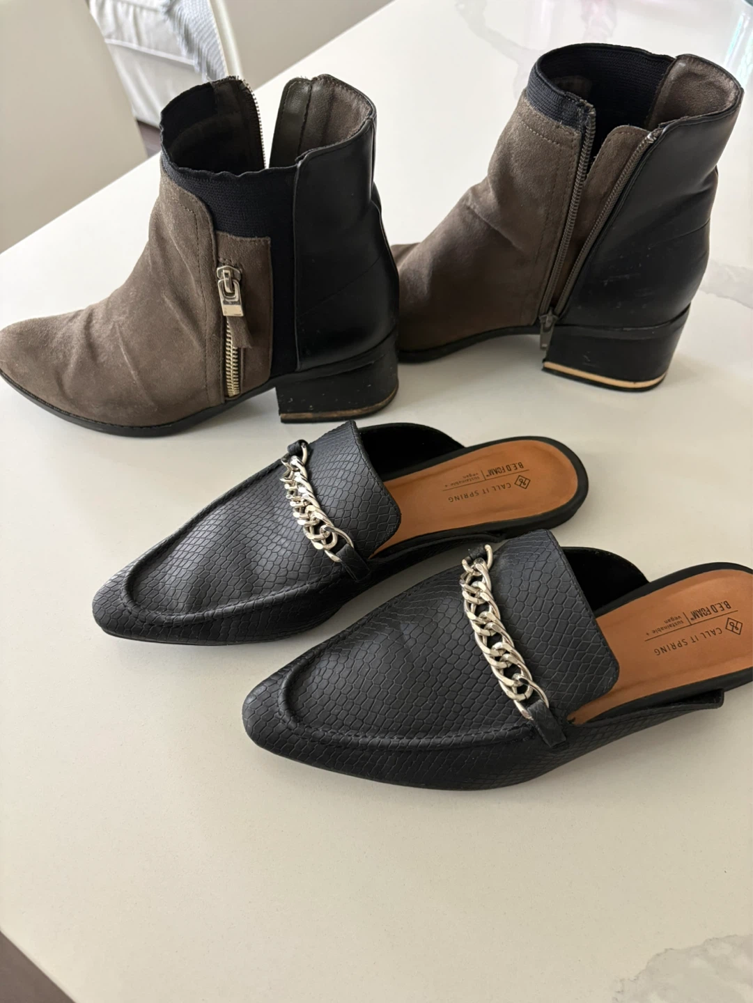 Boots and mules
