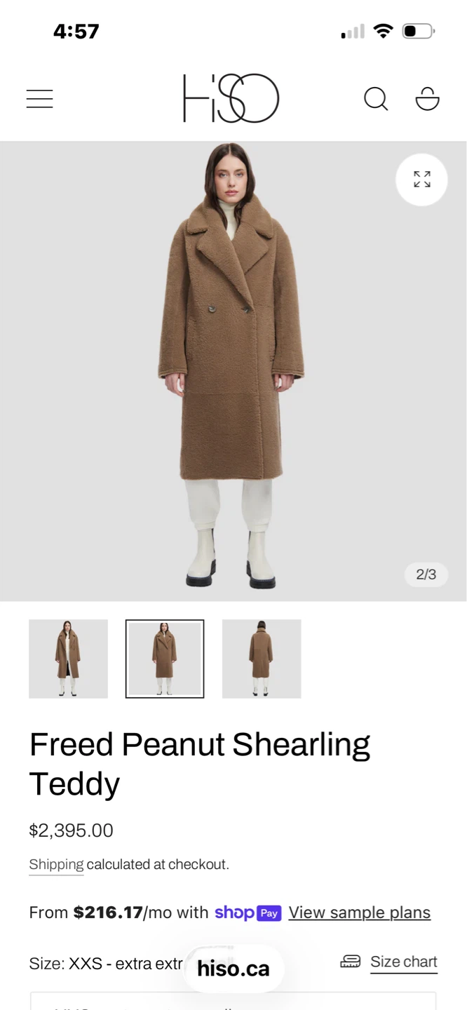 Hiso genuine  Shearling Teddy Coat - photo 3