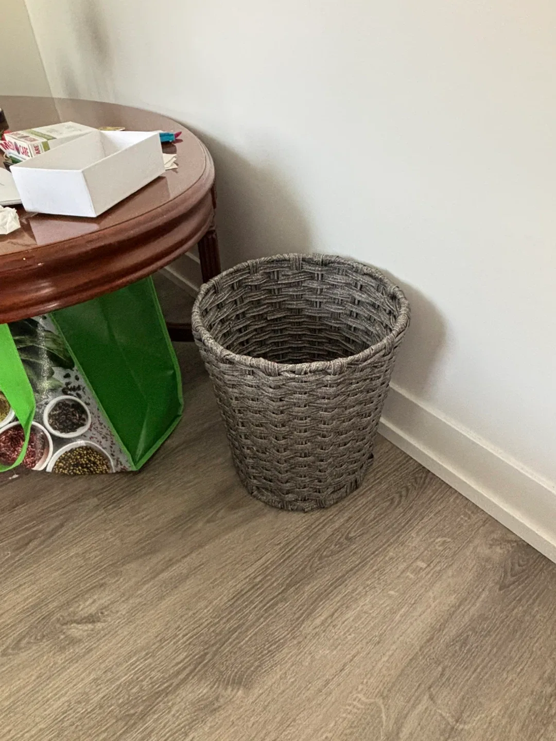 Woven Trash Can - photo 2